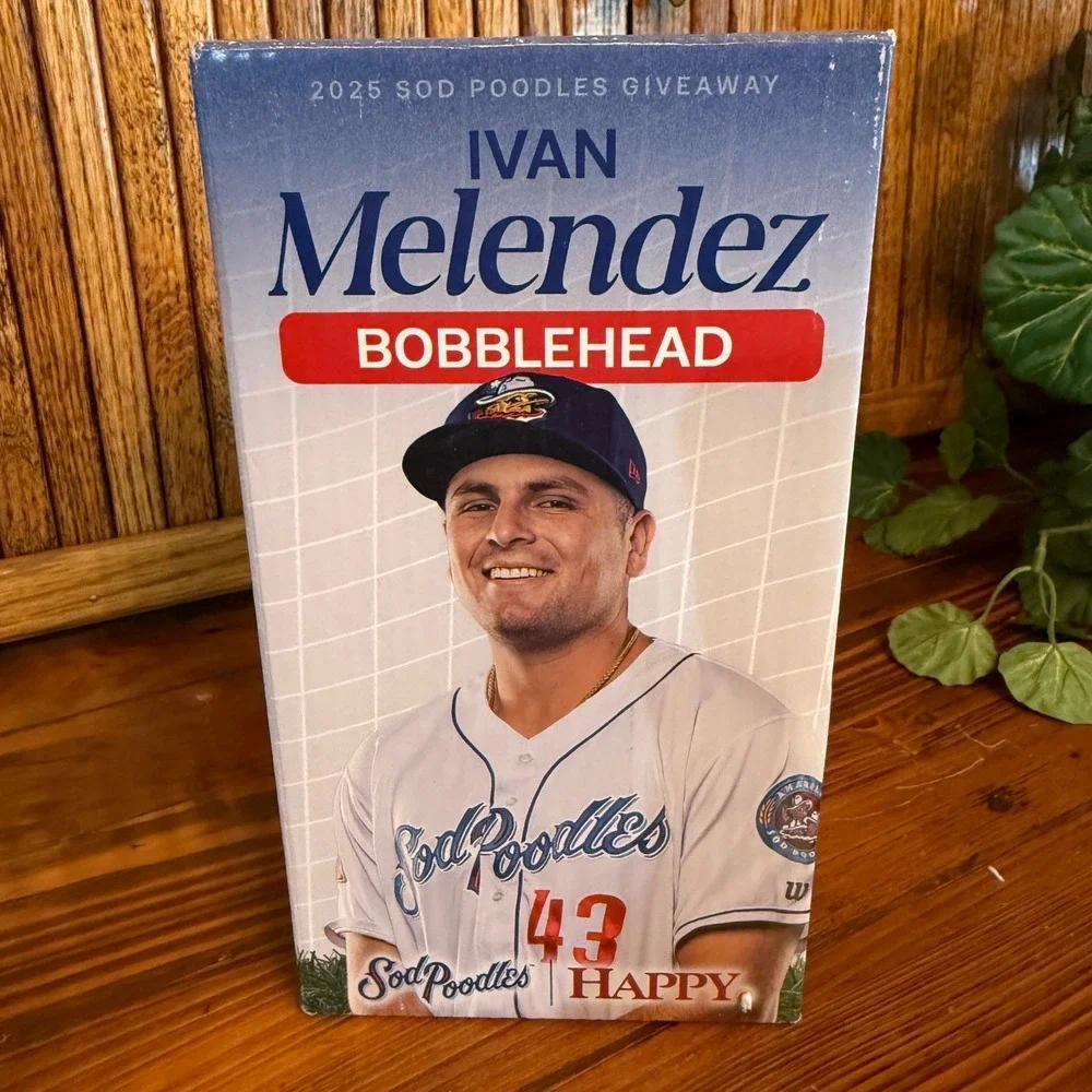 Amarillo Sod Poodles Ivan Melendez Bobblehead 2025 Hispanic Titanic HR Leader